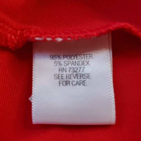 DANA BUCHMAN SZ M Bright Red Sleeveless Pleat Front Stretch Knit Top - Picture 7 of 7